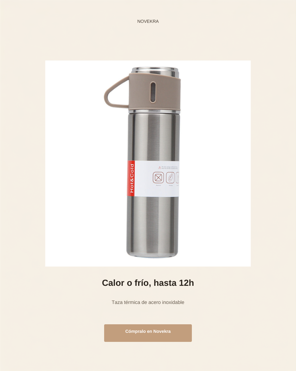 Banner Novekra taza térmica - Calor o frío hasta 12h
